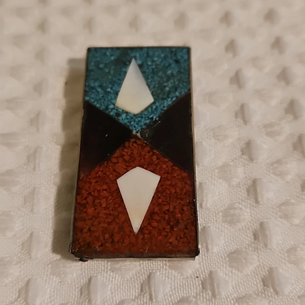 Turqoise, Coral, Onyx Money Clip